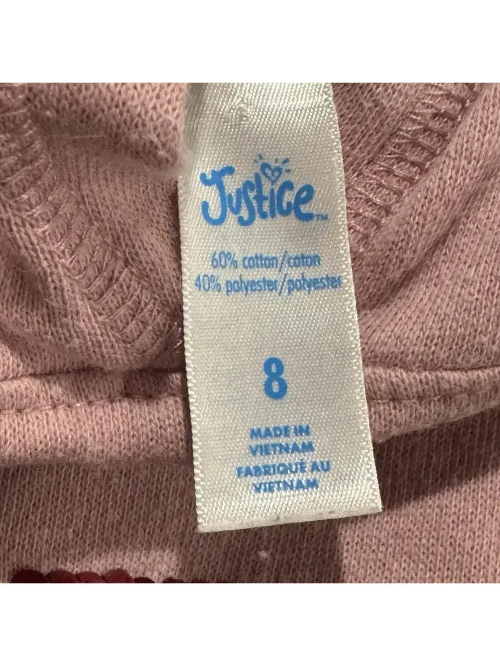 Justice Hoodie Youth 8 Pink Sequin Spell Out Logo Sweatshirt Graphic Long Sleeve
